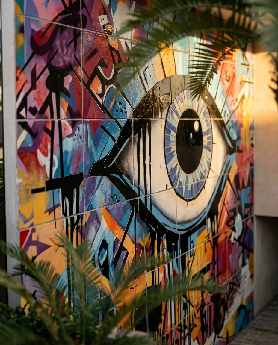 Painel artístico do olho